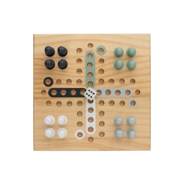 Logo trade business gifts image of: Claire wooden Ludo game